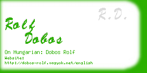 rolf dobos business card